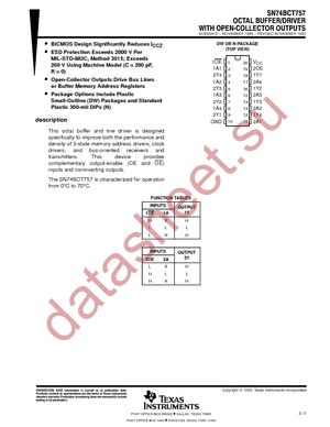 SN74BCT757NE4 datasheet  